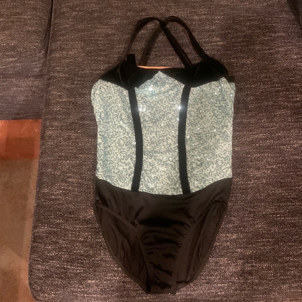 Women’s Vintage Leopard Sequence Velvet Leotard Small / Medium